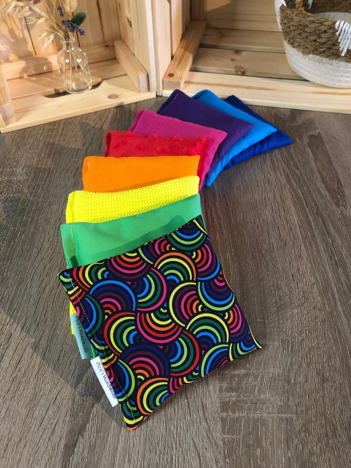 Pittenzakje Set Regenboog XL - Pico's Handmade