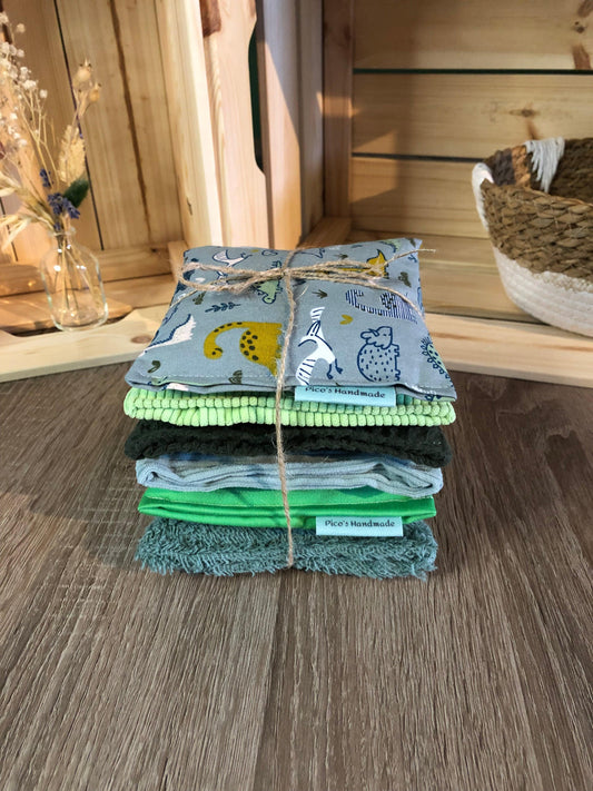 Pittenzakje Set Groen Dino - Pico's Handmade